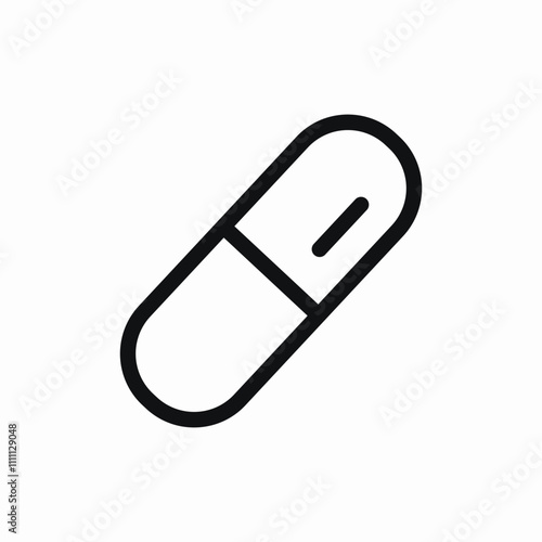 capsule pill icon sign vector