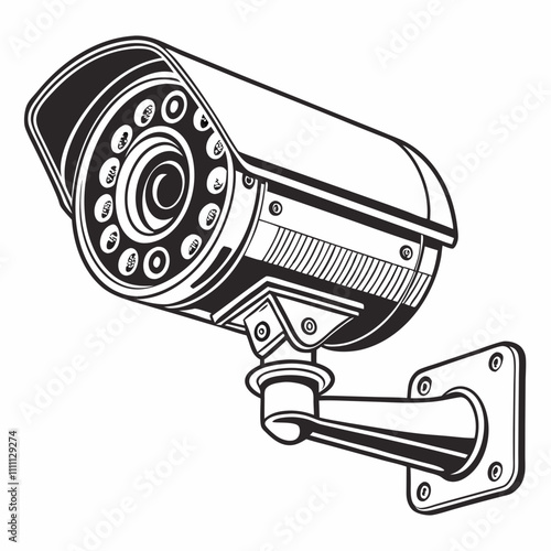 CCTV silhouette vector illustration