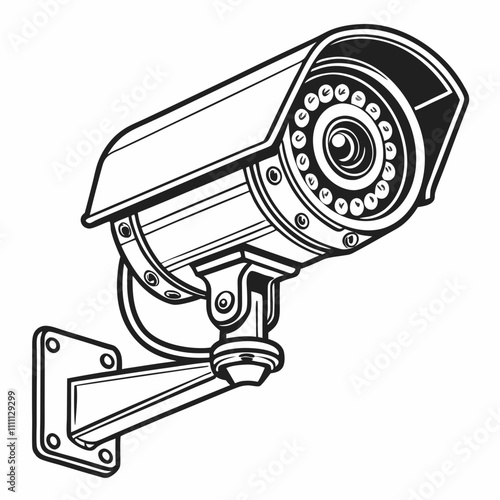 CCTV silhouette vector illustration