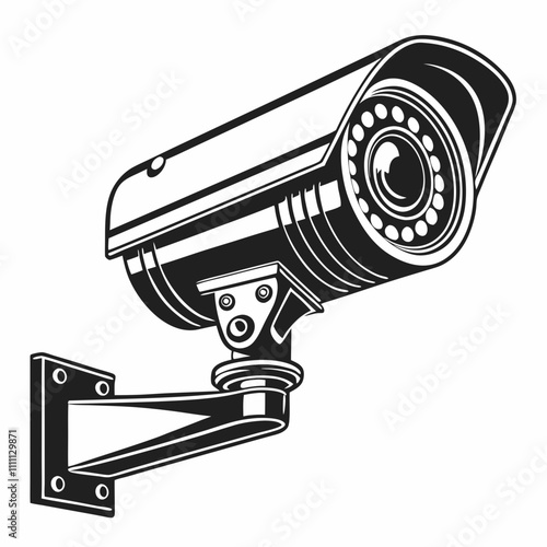 CCTV silhouette vector illustration