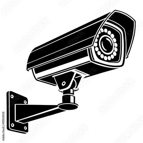 CCTV silhouette vector illustration