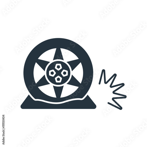 tire flat icons  symbol vector elements for infographic web