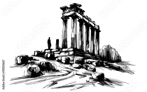 acropolis parthenon athens greece antique ancient culture art columns building