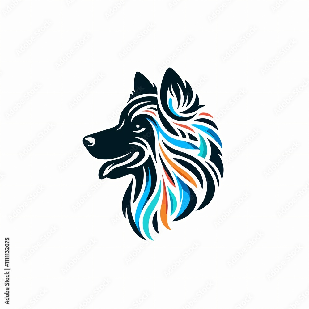 Fototapeta premium tribal wolf tattoo