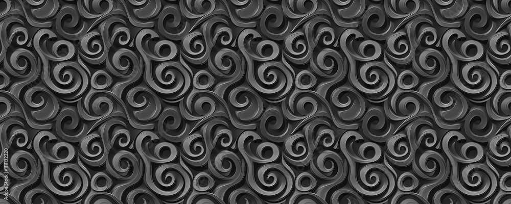 seamless pattern of Abstract swirling metallic gray dark gray background modern elegant design concept seamless pattern of Abstract swirling metallic gray dark gray background modern elegant design concept