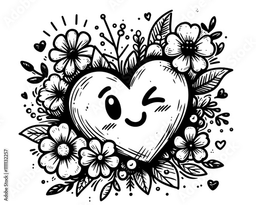 heart in flowers vector love valentine's day, lovely valentine valentines celebration wedding design