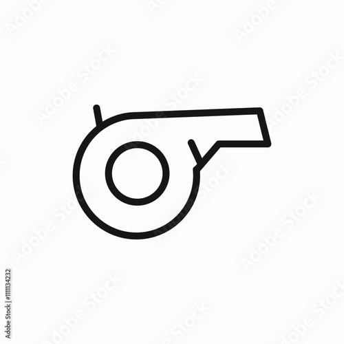 referee whistle icon sign vector