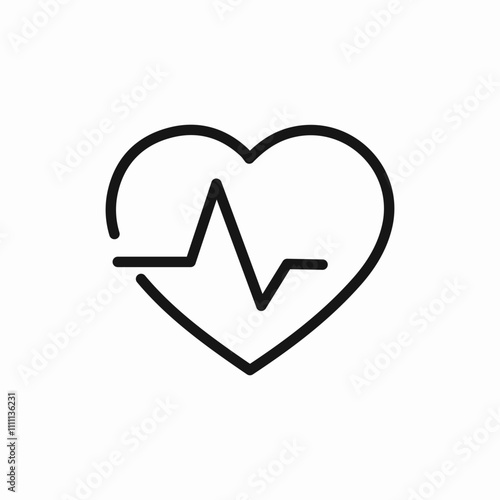 heart beat pulse icon sign vector