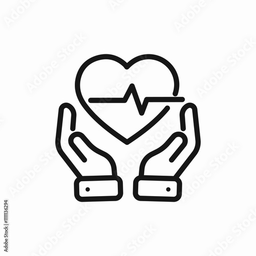 heart care icon sign vector