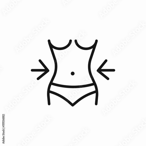 woman skinny body icon sign vector