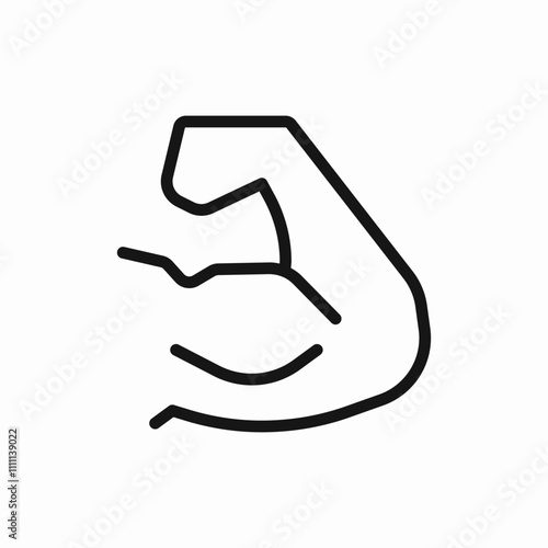 arm muscle icon sign vector