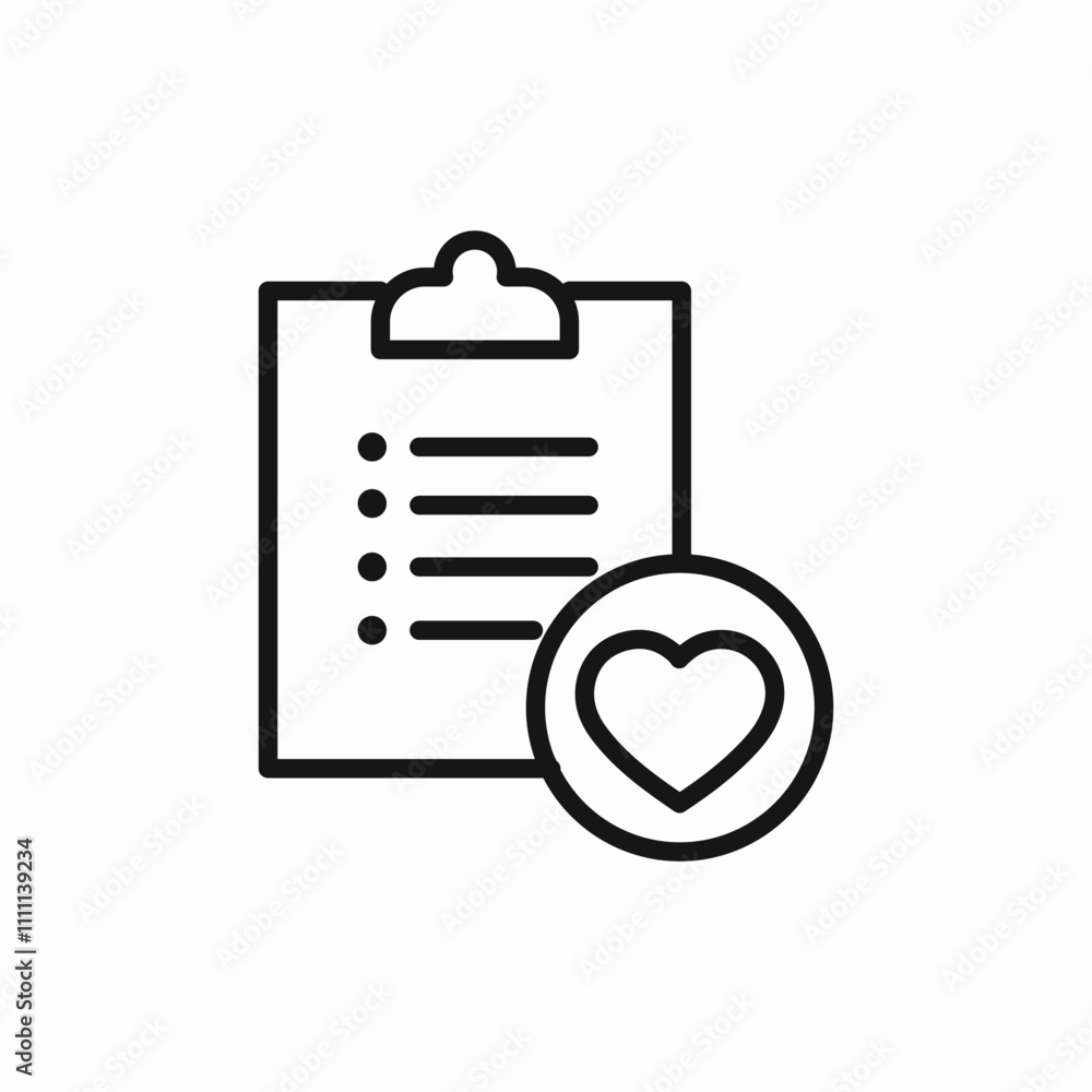 clipboard heart favorite icon sign vector clipboard heart favorite icon sign vector