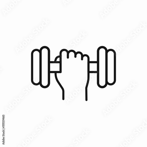 dumbbell sport icon sign vector