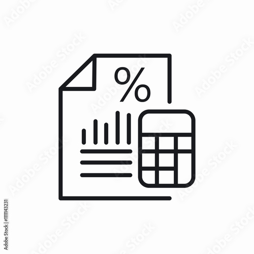 calculator finance report icon sign vector