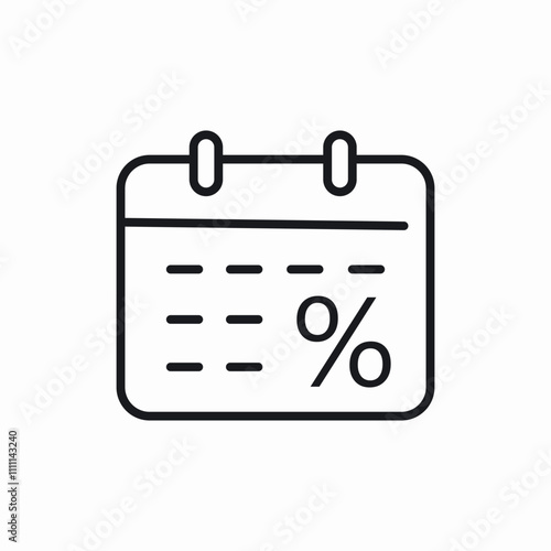 calendar disount day icon sign vector