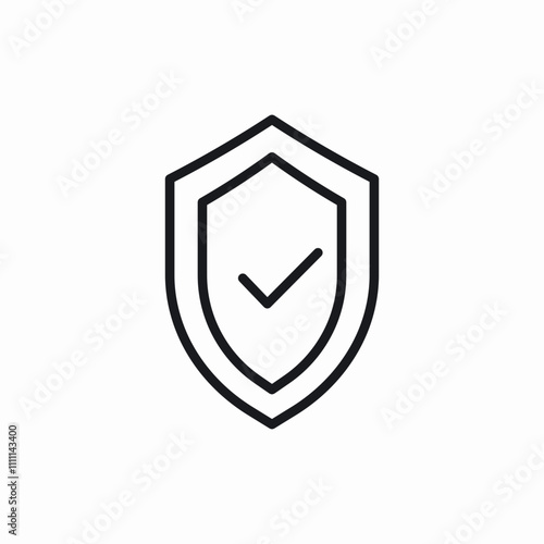 guard shield check mark icon sign vector