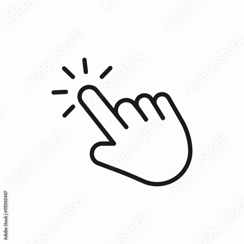 hand cursor click icon sign vector