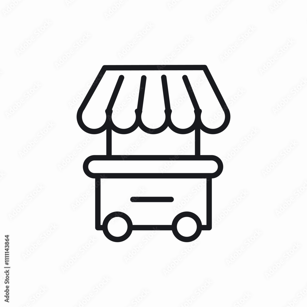 street stall icon sign vector street stall icon sign vector