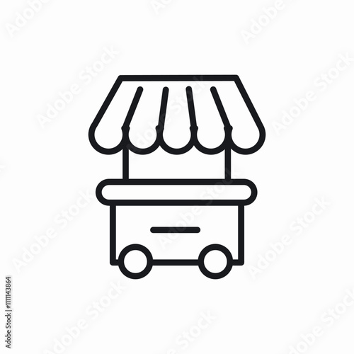 street stall icon sign vector