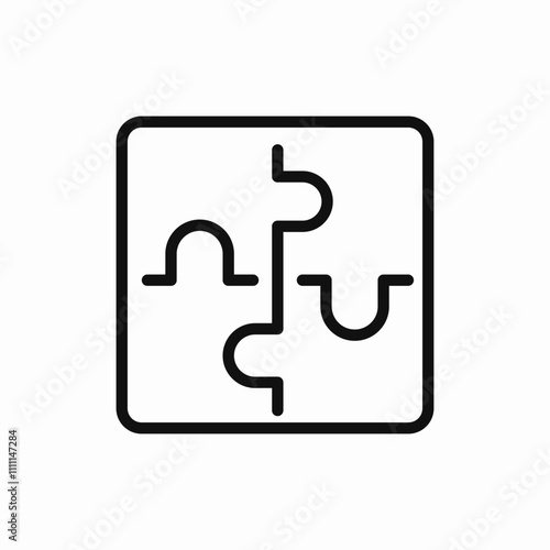 puzzle shape icon sign vector