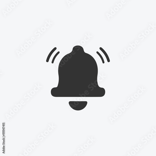 Vector icon bell on white background 