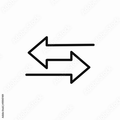 swap arrows icon sign vector photo