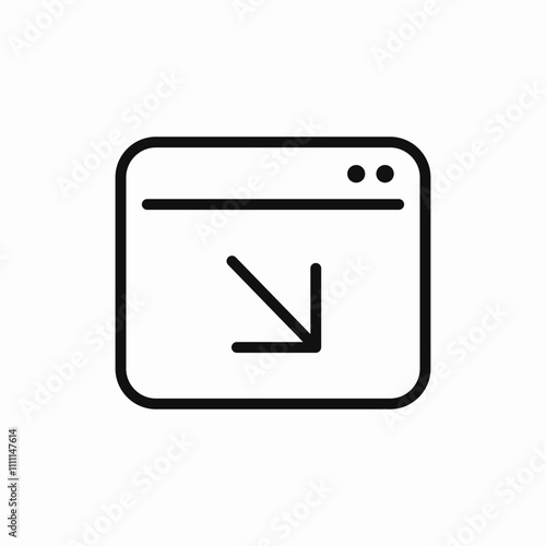 website descending icon sign vector