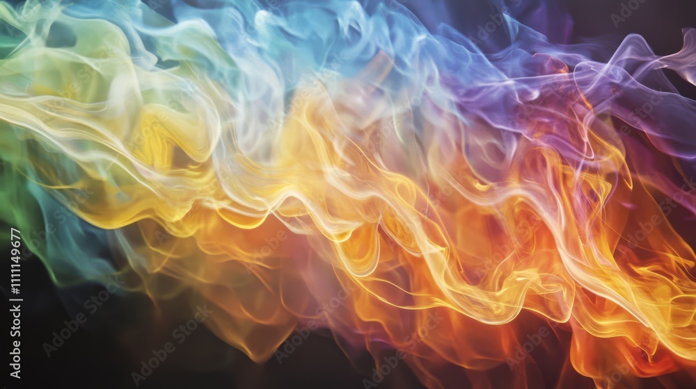 Colorful smoke swirls on black background. Colorful smoke swirls on black background.