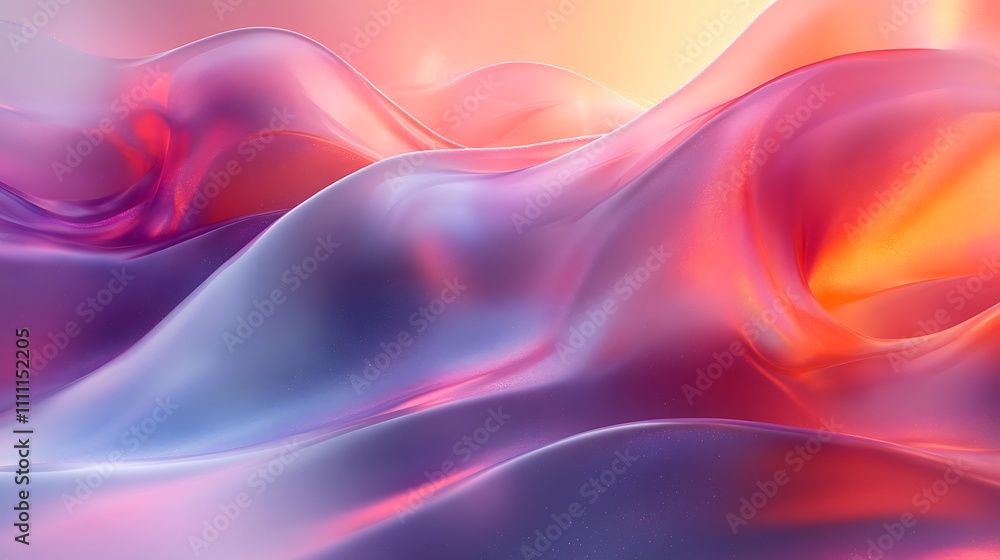 An elegant holographic background with fluid abstract curves and iridescent metallic hues An elegant holographic background with fluid abstract curves and iridescent metallic hues