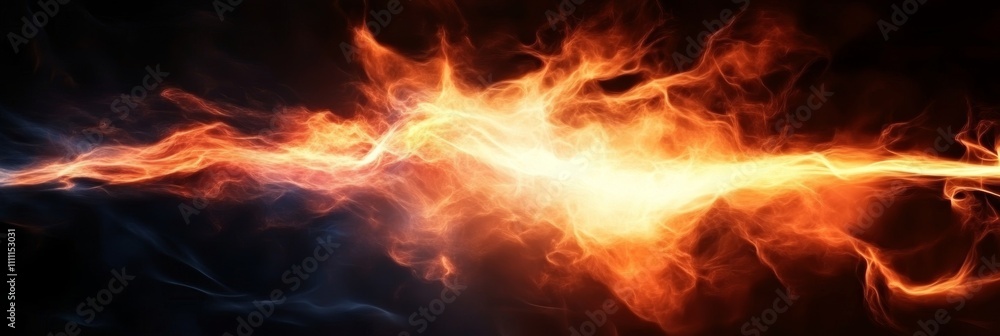 Fiery abstract art: a vibrant explosion of orange and blue flames against a dark backdrop. Intense energy captured in a digital artwork. Fiery abstract art: a vibrant explosion of orange and blue flames against a dark backdrop. Intense energy captured in a digital artwork.