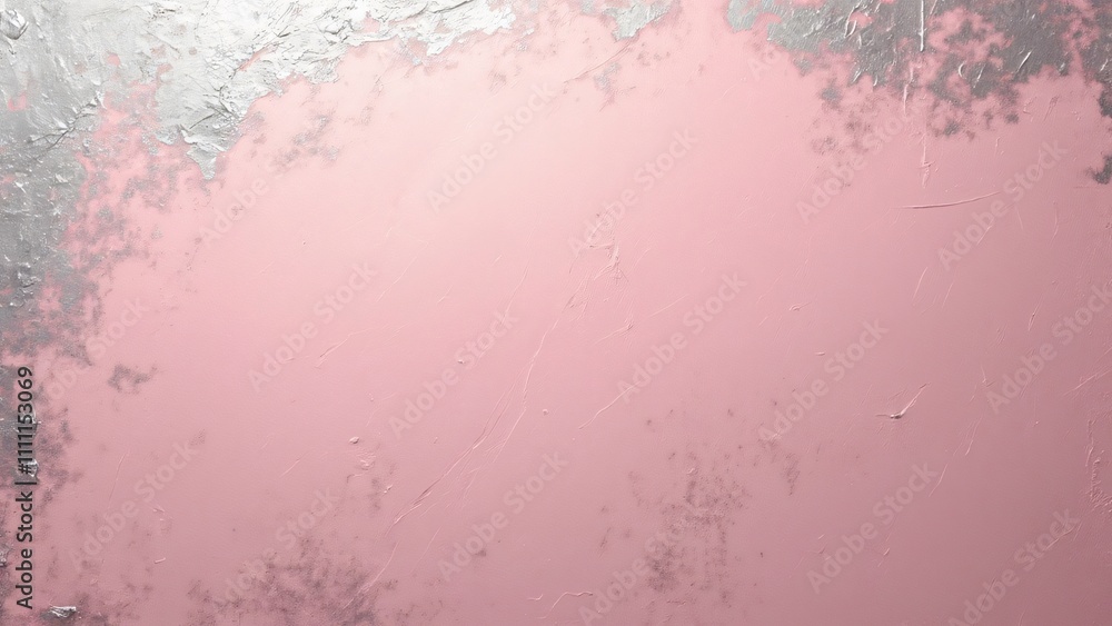 Fototapeta premium Pink & Silver Metallic Texture, Abstract Shiny Background