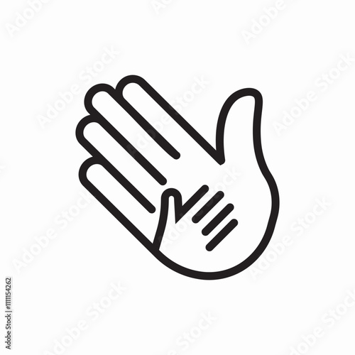 child hand adult care icon sign vector