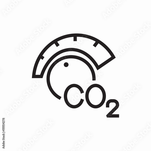 CO2 pollution icon sign vector