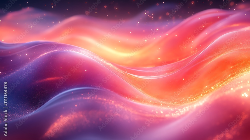 Fototapeta premium A luxurious holographic design featuring swirling light textures and subtle gradient overlays