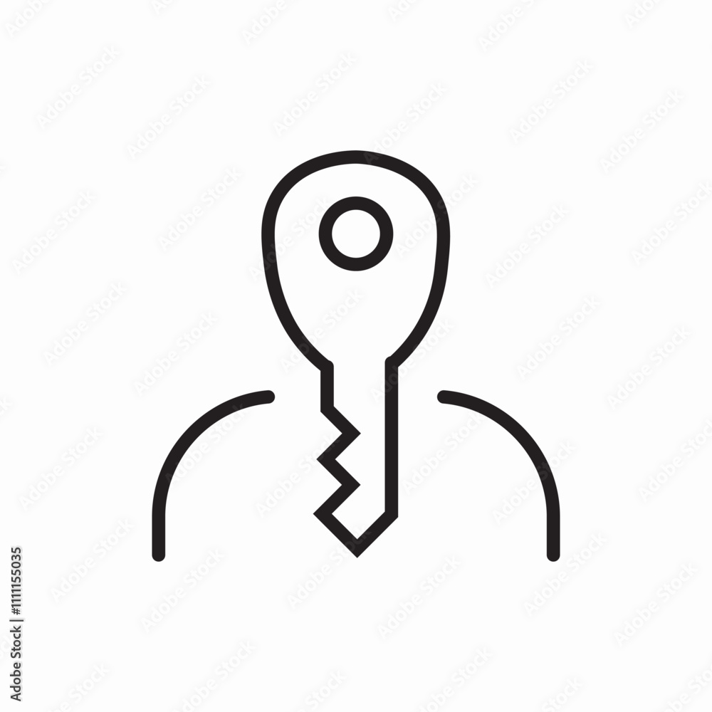 user key solution icon sign vector user key solution icon sign vector