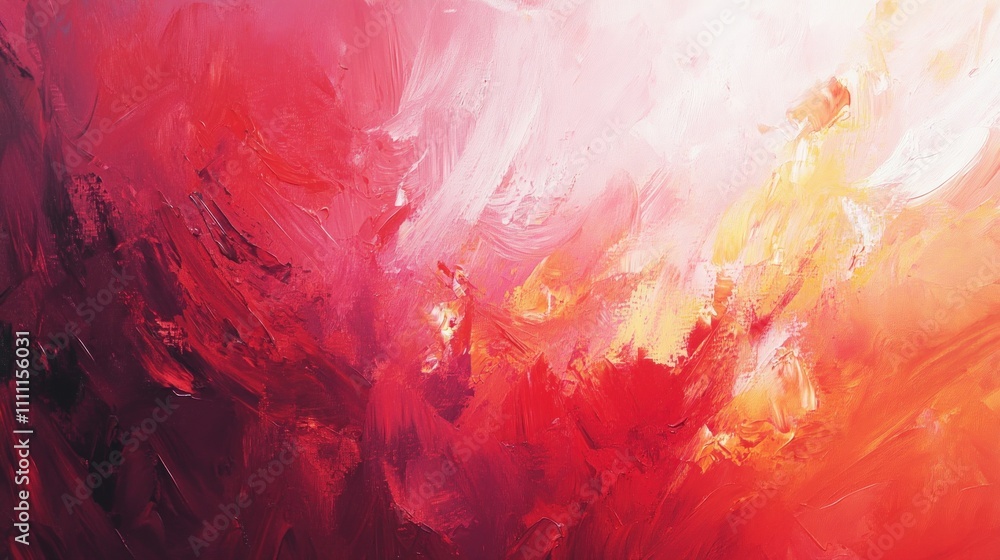 Abstract red and white textured painting. Abstract red and white textured painting.