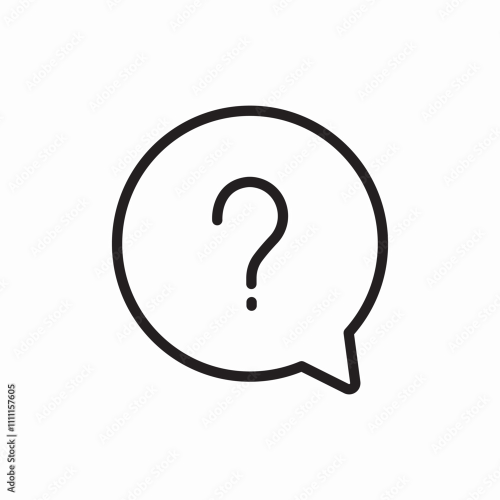 speech bubble question icon sign vector speech bubble question icon sign vector