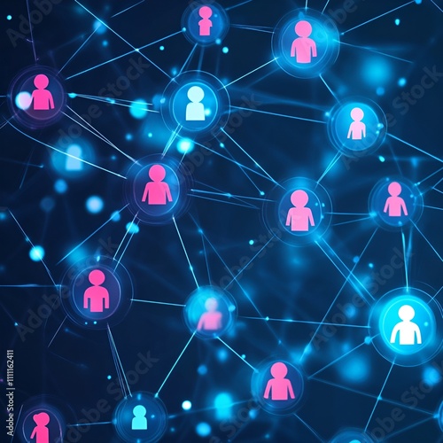 Global social network connection icon
