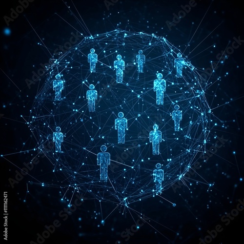 Global social network connection icon