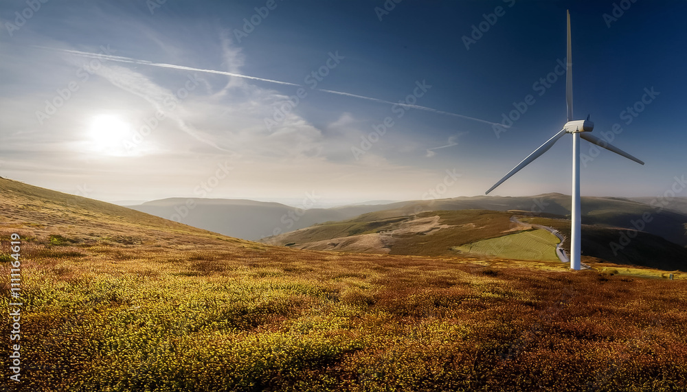 Wind turbine with natural background Wind turbine with natural background