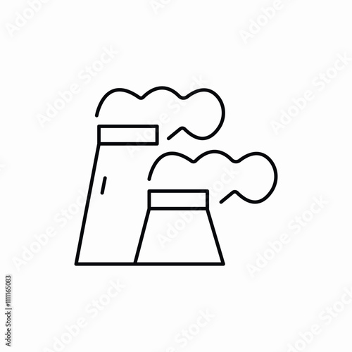 factory pollution icon sign vector