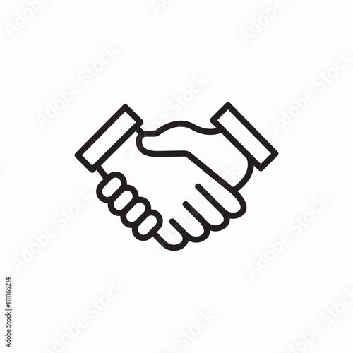 handshake deal icon sign vector