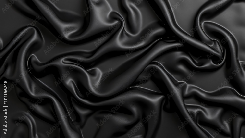 Luxury Black Silk Texture, Elegant Draped Fabric Background Luxury Black Silk Texture, Elegant Draped Fabric Background