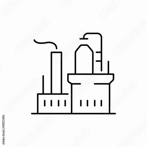 industrial factory icon sign vector