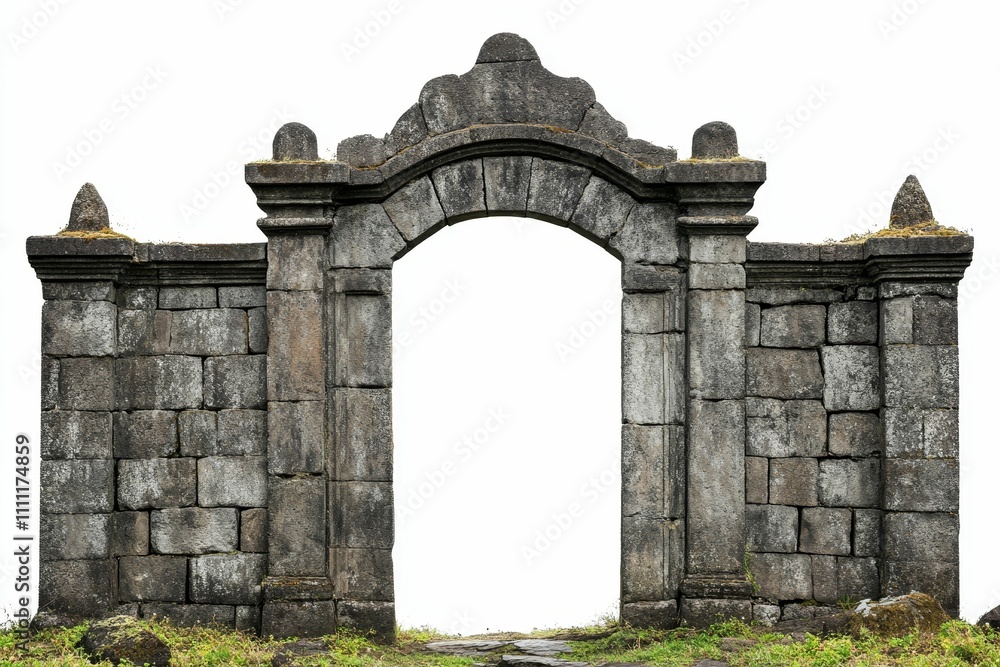 Stone archway, weathered, ancient, gateway, walls. Stone archway, weathered, ancient, gateway, walls.
