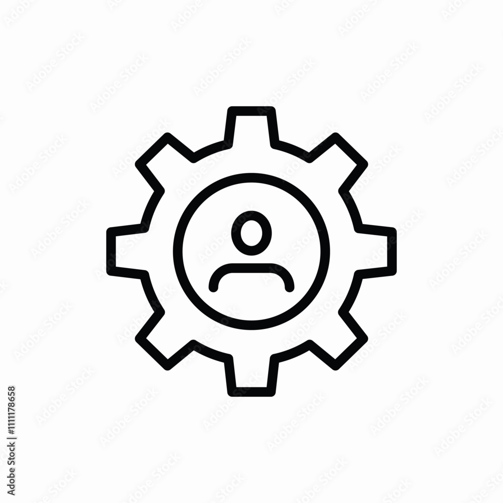 user profile settings icon sign vector user profile settings icon sign vector