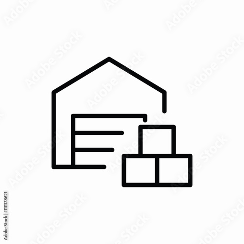 storage boxes stock icon sign vector