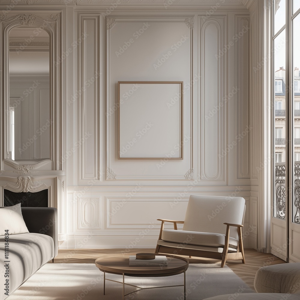 Mockup in a Modern and Minimalist Classic Interior
Mockup in a Modern and Minimalist Classic Interior