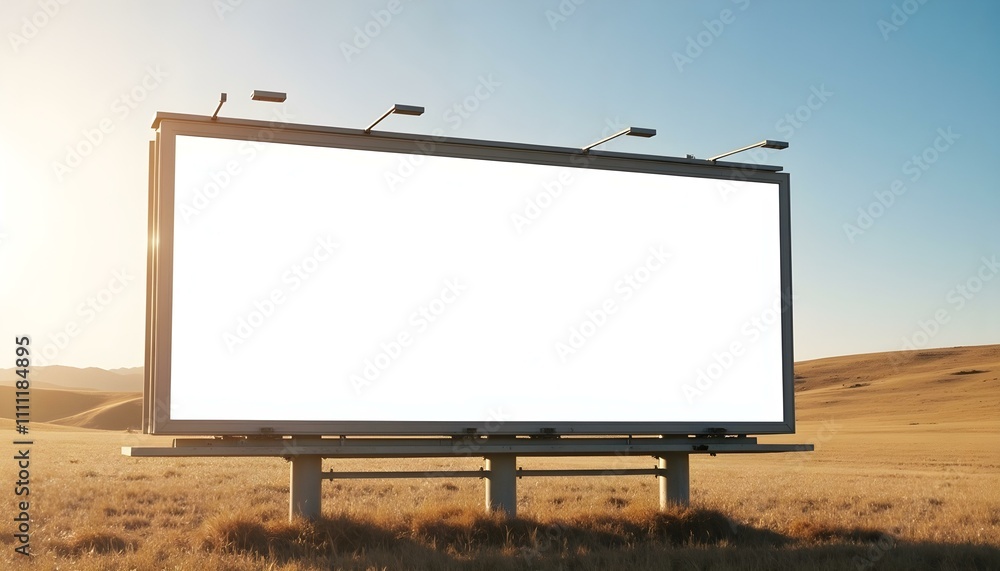 Obraz premium Blank billboard mockup ready for new ad in Brazil