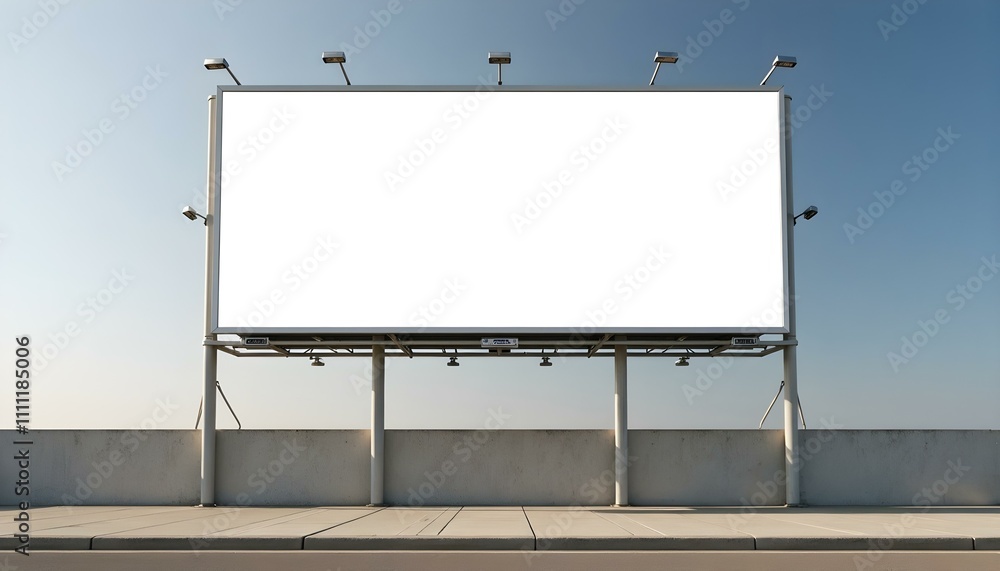 Blank billboard mockup ready for new ad in Brazil Blank billboard mockup ready for new ad in Brazil
